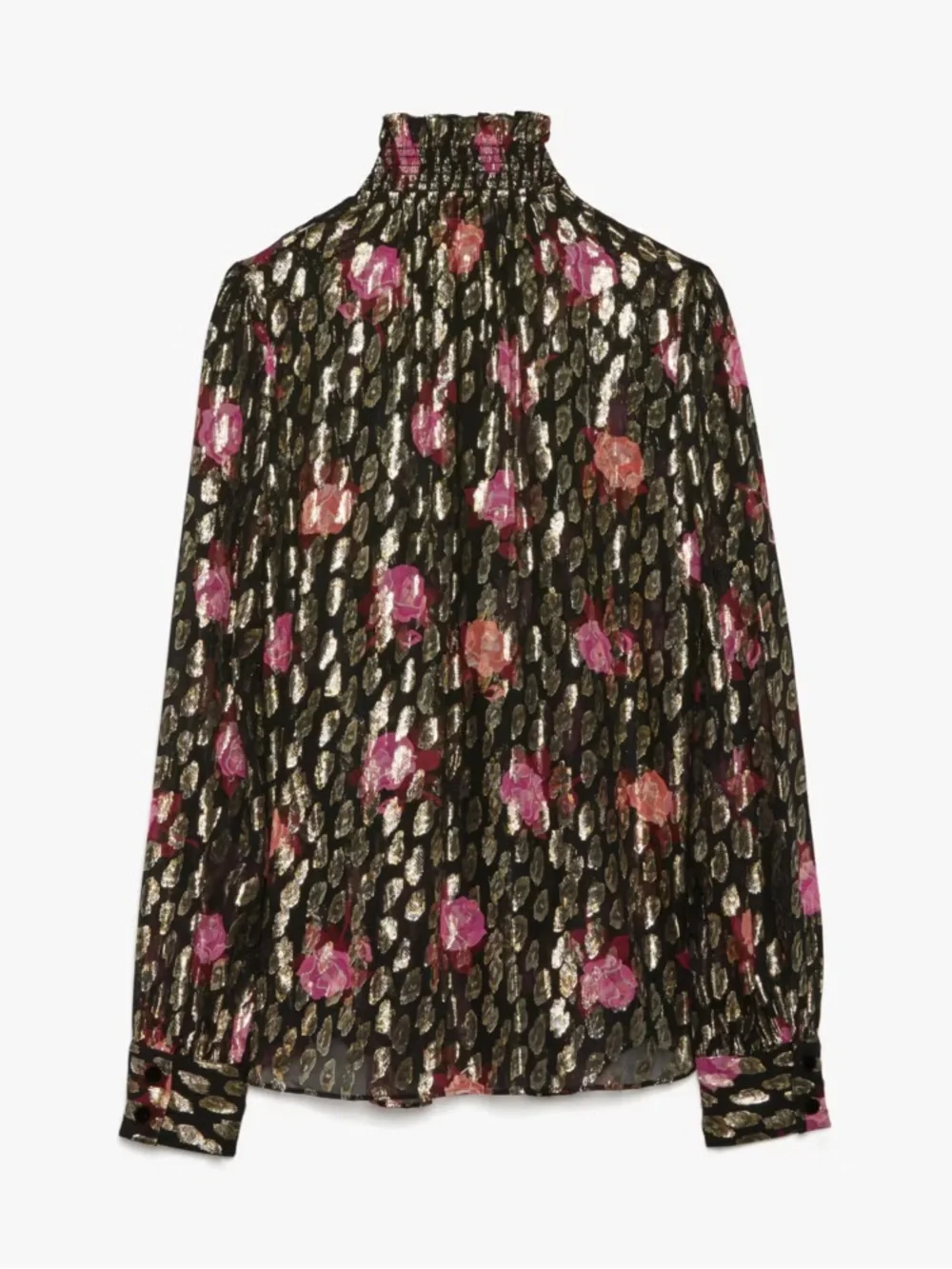 Kate spade  Rose Garden Smocked Neck Top Size L